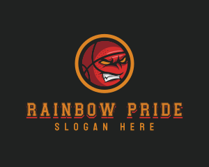 Angry Basketball Sports logo design