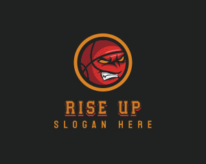 Angry Basketball Sports logo design