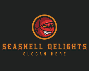 Angry Basketball Sports logo design