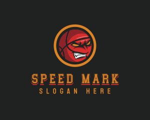 Angry Basketball Sports logo design