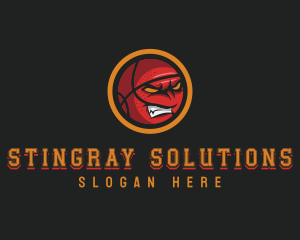 Angry Basketball Sports logo design