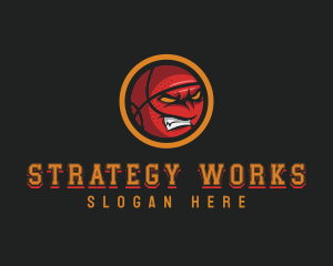 Angry Basketball Sports logo design