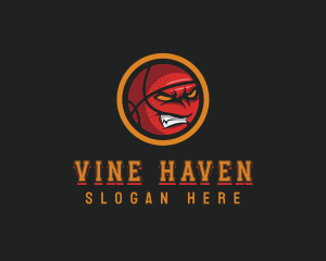 Angry Basketball Sports logo design