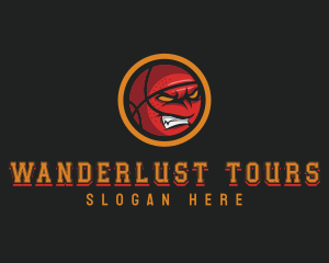 Angry Basketball Sports logo design