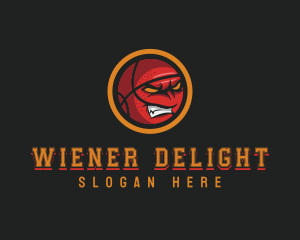 Angry Basketball Sports logo design