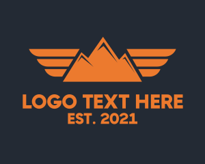 Trekking - Mountain Flying Wings logo design
