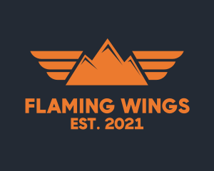Wings - Mountain Flying Wings logo design