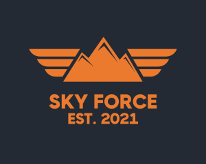 Airforce - Mountain Flying Wings logo design