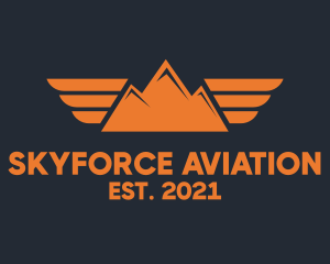 Airforce - Mountain Flying Wings logo design