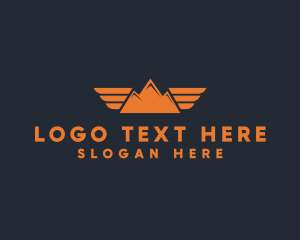 Mountain Climbing - Mountain Flying Wings logo design