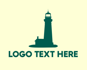 Green Lighthouse Tower logo design