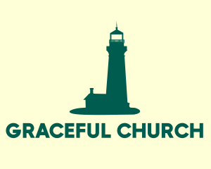 Sailing - Green Lighthouse Tower logo design