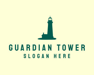 Green Lighthouse Tower logo design