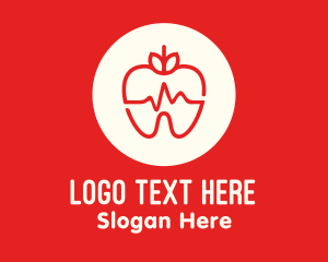 Orthodontist - Red Apple Dental Pulse logo design