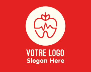 Molar - Red Apple Dental Pulse logo design