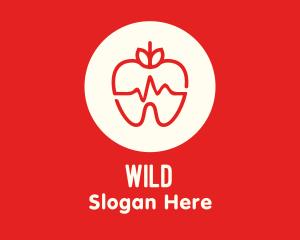 Dentist - Red Apple Dental Pulse logo design