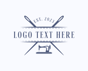 Textile - Sewing Machine Needle Tailor logo design