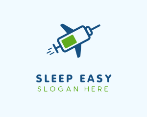 Anesthesiologist - Airplane Vaccination Syringe logo design