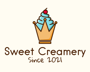 Ice Cream Crown logo design