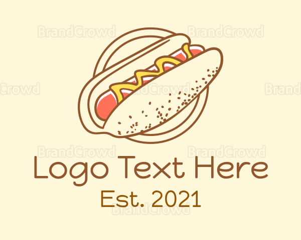 Mustard Hotdog Sausage Logo
