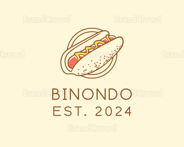 Mustard Hot Dog Sausage Logo