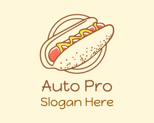 Mustard Hotdog Sausage Logo