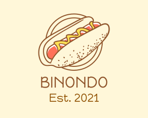 Sandwich - Mustard Hotdog Sausage logo design
