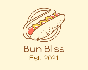 Buns - Mustard Hotdog Sausage logo design