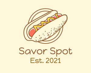 Lunch - Mustard Hotdog Sausage logo design