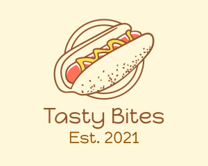 Lunch - Mustard Hotdog Sausage logo design