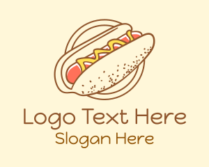 Mustard Hotdog Sausage Logo