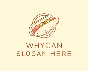 Mustard Hot Dog Sausage Logo