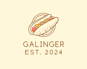 Lunch - Mustard Hot Dog Sausage logo design