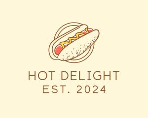 Mustard Hot Dog Sausage logo design