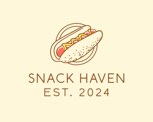 Mustard Hot Dog Sausage logo design