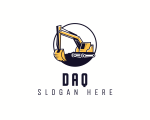 Machine Quarry Excavation Logo