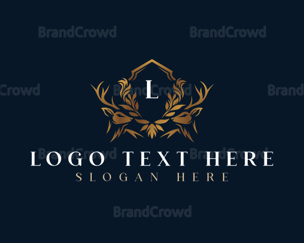 Elegant Deer Crest Logo