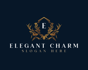 Elegant Deer Crest logo design