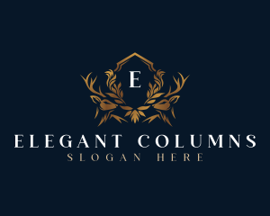 Elegant Deer Crest logo design