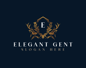 Elegant Deer Crest logo design