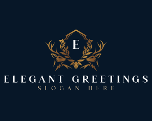 Elegant Deer Crest logo design