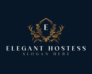 Elegant Deer Crest logo design