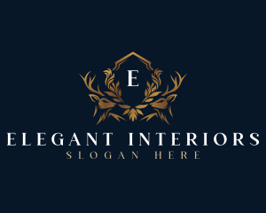 Elegant Deer Crest logo design