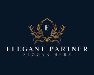 Elegant Deer Crest logo design