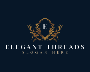 Elegant Deer Crest logo design