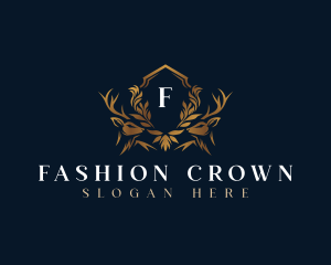 Elegant Deer Crest logo design