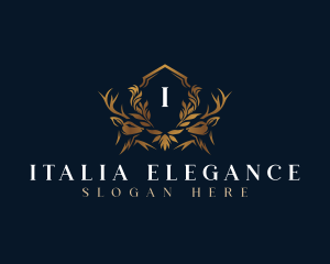 Elegant Deer Crest logo design