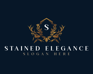 Elegant Deer Crest logo design