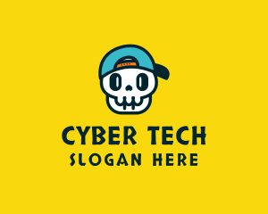 Hacker - Fun Gamer Skull logo design