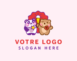 Bear - Bear & Panda Ice Cream logo design